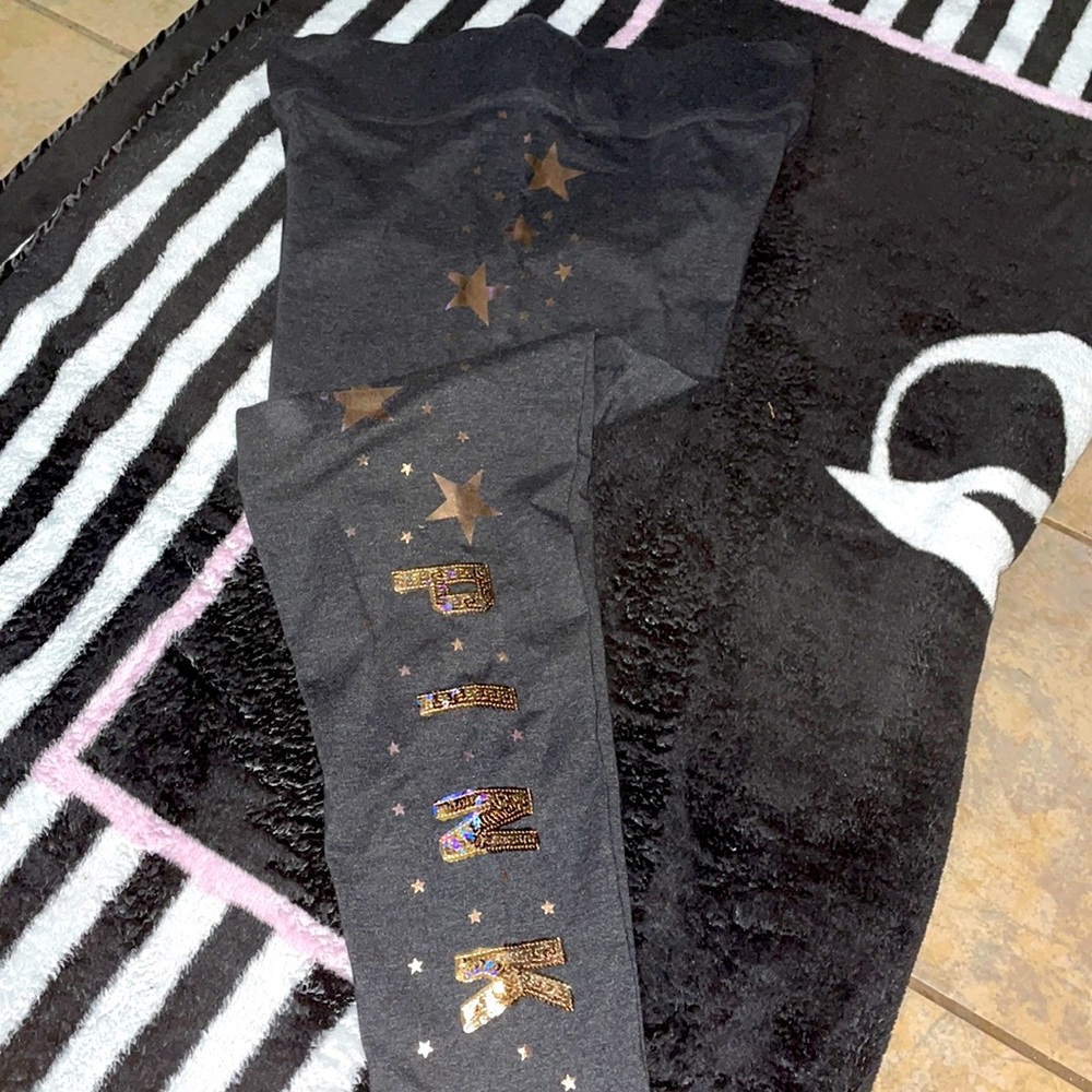 VS Pink yoga leggings size LARGE